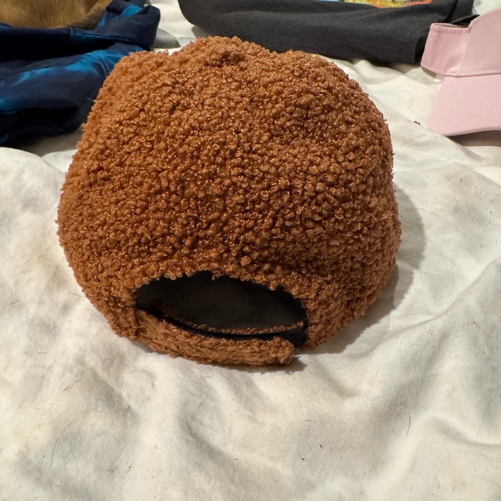 Source Unknown Brown Textured Hat With White Ny E… - image 2